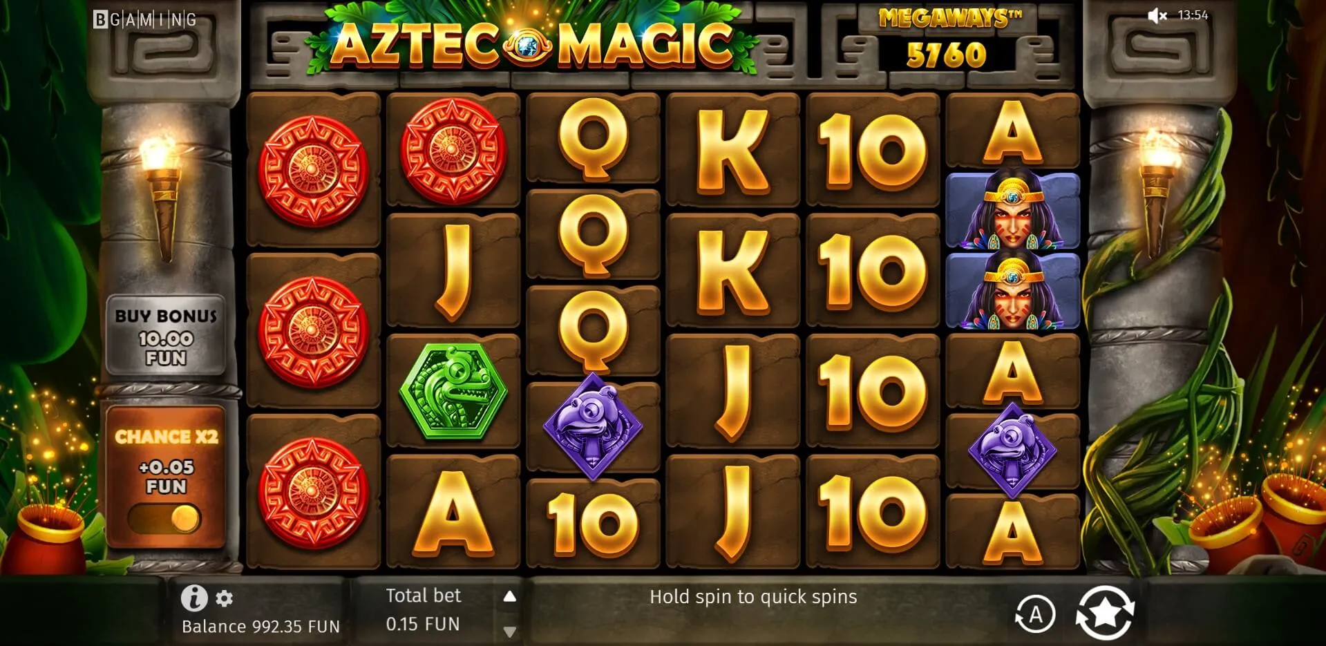 aztec magic megaways slot chance x2 feature