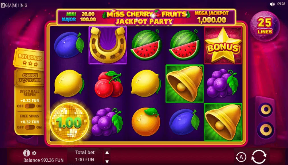 Miss Cherry Fruits Jackpot Party Slot